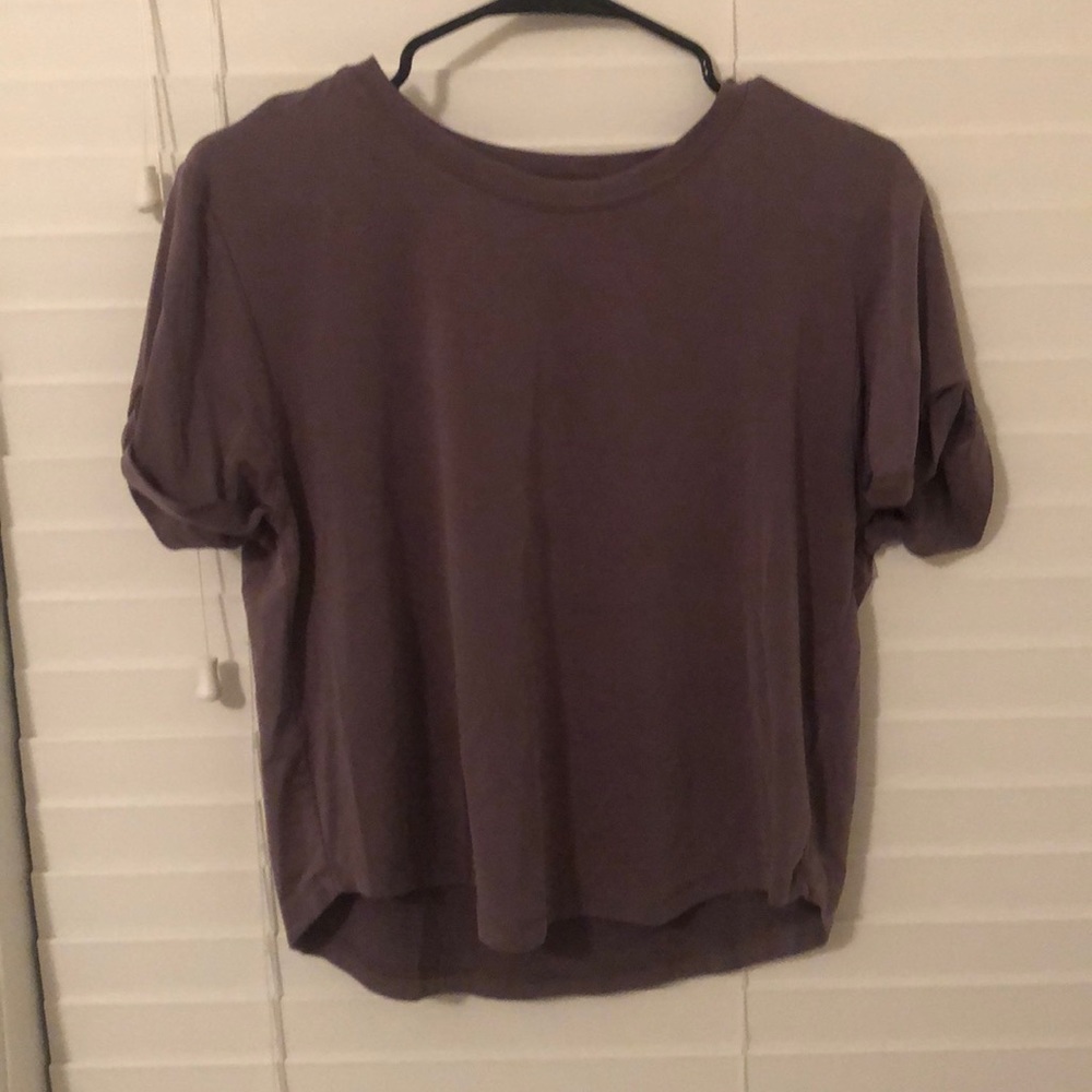 purple shirt
